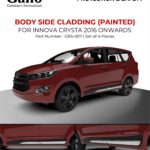 GBS-007 Body Side Cladding Painted Innova Crysta 2016 Onwards