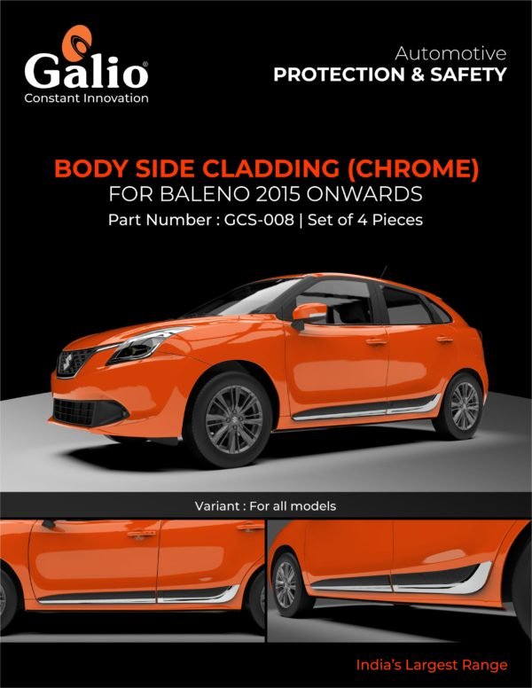 Side Body Cladding (Chrome) Baleno 2015 Onwards - Best Car Accessories ...