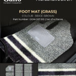 GGM-007 BB Grass Foot Mat Beige Brown Strip