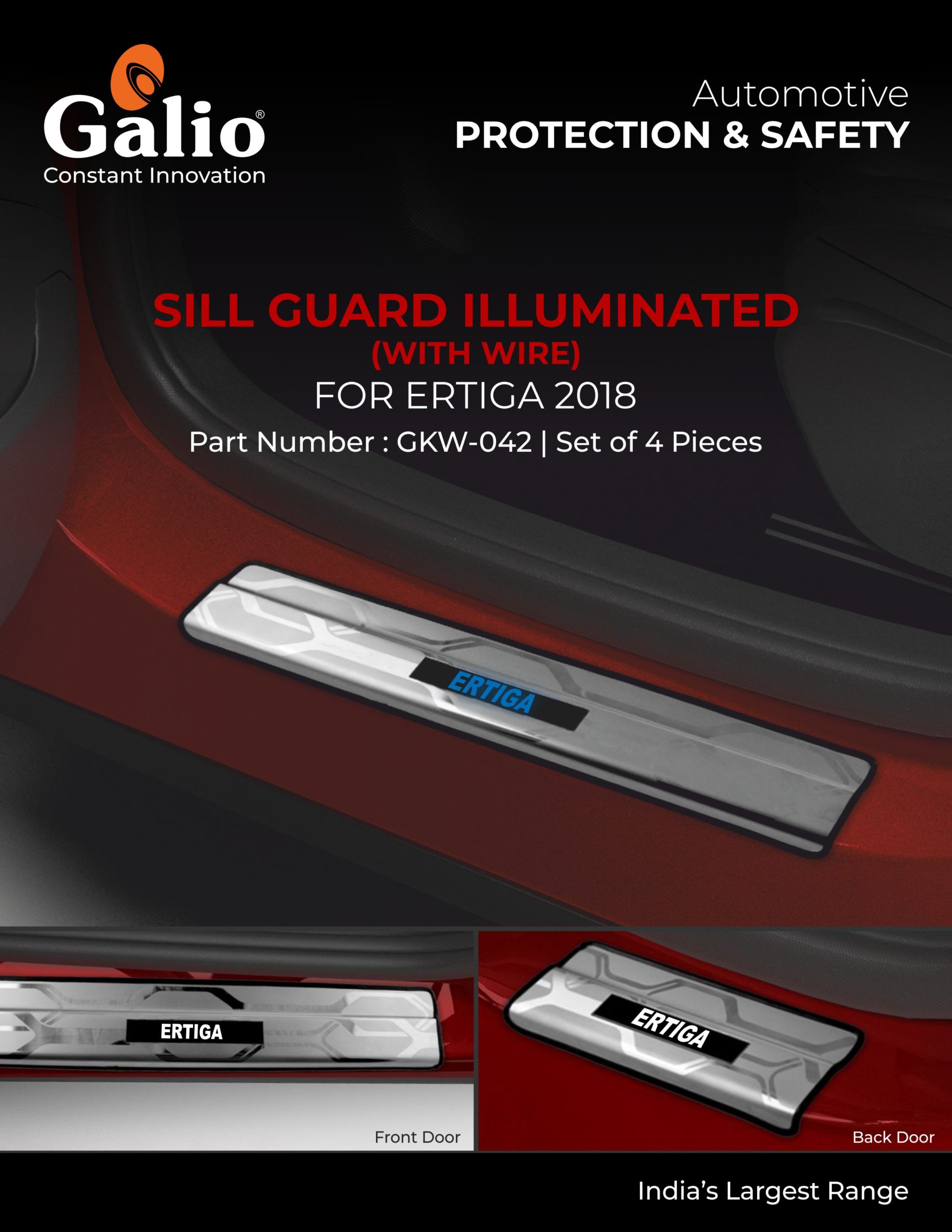 Illuminated door deals sill guard ertiga