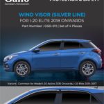 GSD-011 Wind Visor Silver Line I-20 Elite 2018 Onwards