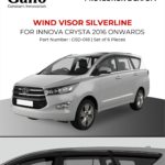 GSD-018 Wind Visor Silver Line Innova Crysta 2016