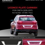 GX-039 Licence Plate Garnish Creta 2015-2017