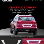 GX-039 Licence Plate Garnish Creta 2018 Onwards