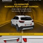 PIL-002 Illuminated Licence Lamp Cover Creta 2015 Onwards