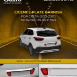 PIL-002 Licence Plate Garnish Creta 2015-2017