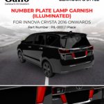 PIL-003 Illuminated Licence Lamp Cover Innova Crysta 2016 Onwards