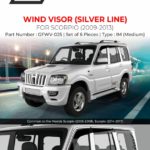 GFWV-025 Wind Visor Silver Line Scorpio 2009-2013