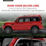 GFWV-025 Wind Visor Silver Line Scorpio 2017 Onwards