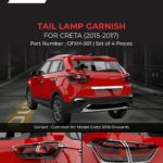 GFXH-001 Tail Lamp Garnish Creta 2015-2017