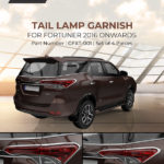 GFXT-001 Tail Lamp Garnish Fortuner 2016